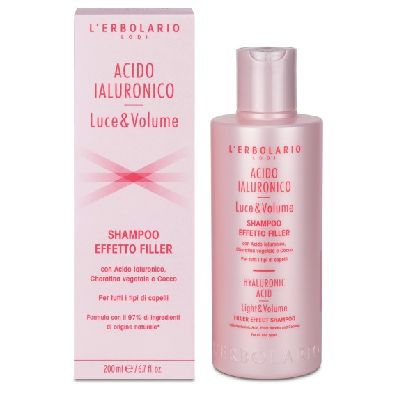 L'erbolario Shampoo Effetto Filler Acido Ialuronico Luce&Volume 50% di sconto per tempo limitato