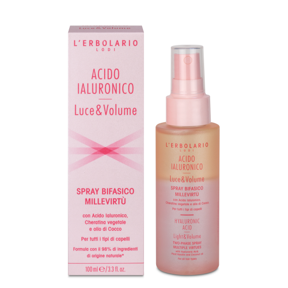 L'erbolario Spray Bifasico MilleVirtù Acido Ialuronico Luce&Volume