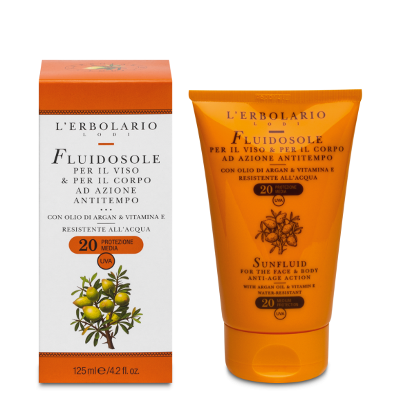 L'erbolario FluidoSole Viso e Corpo Anti-tempo SPF 20