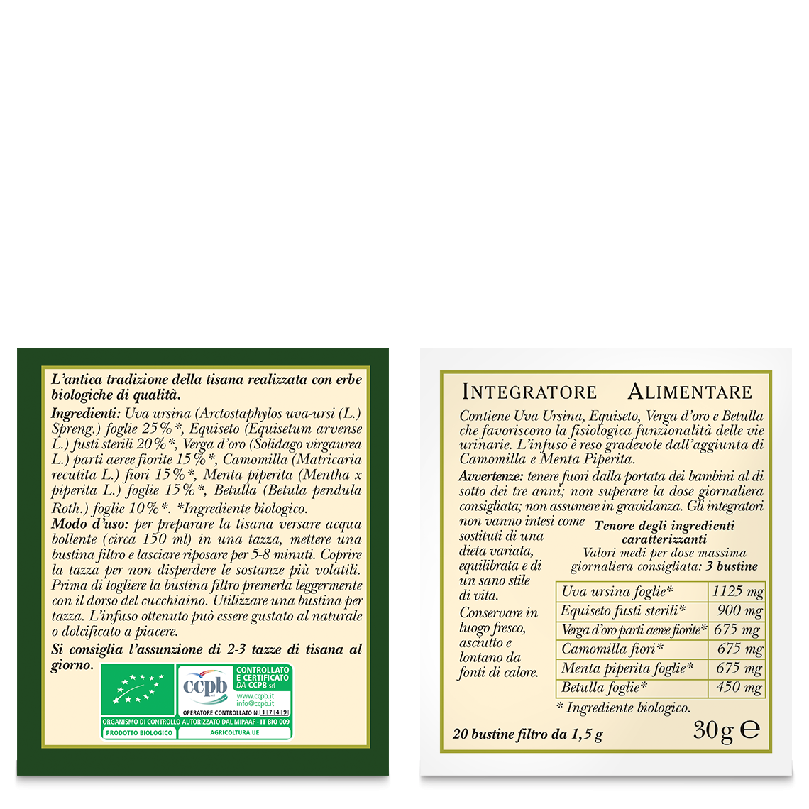 L'erbolario Tisana Biologica Cistattiva Offerta Pasqua