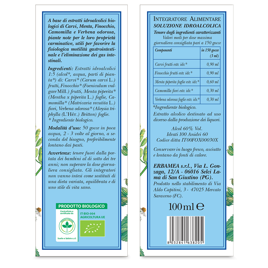 L'erbolario Gocce Biologiche Carmina Dol Presa