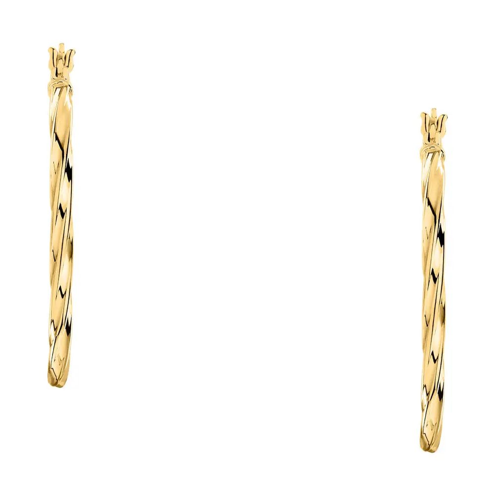 La Petite Story Orecchini a Cerchio - Creole in Oro, ⌀25mm Offerte speciali