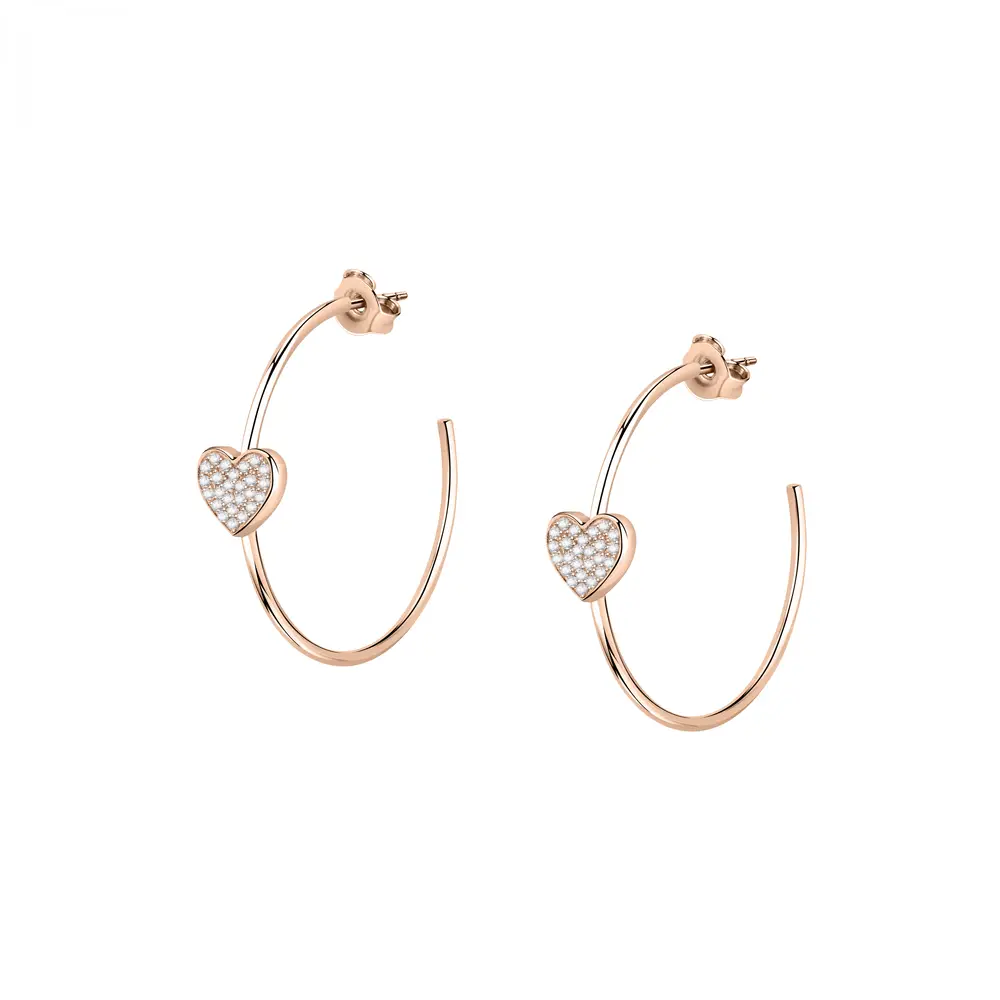 La Petite Story Orecchini a Cerchio - Creole in Argento, ⌀30mm Nuova