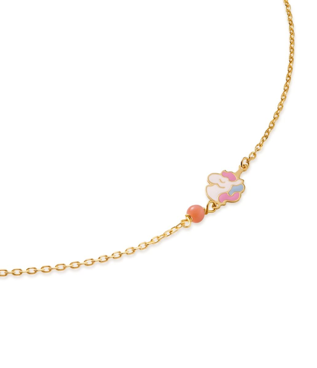 Le Bebé Bracciale Toys in oro giallo con unicorno e corallino Negozi Online