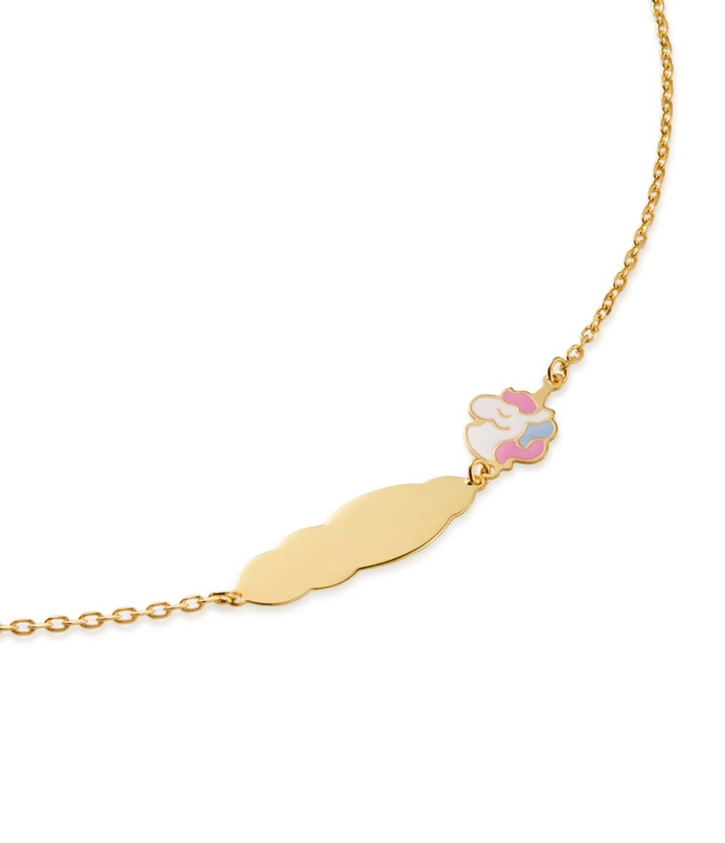 Le Bebé Bracciale Toys in oro giallo con unicorno e targhetta in oro giallo Acquista Ora