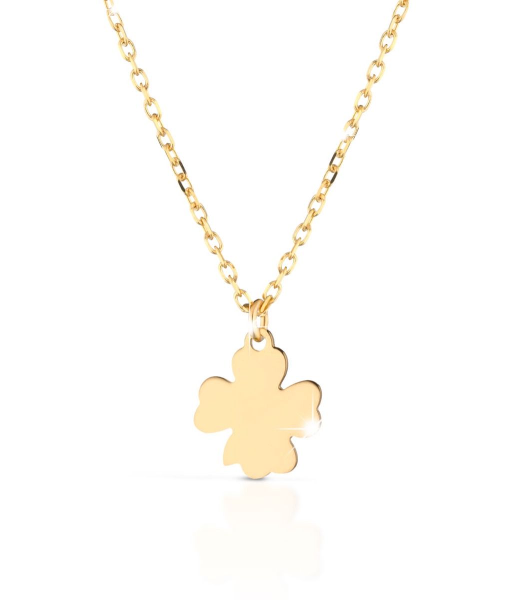 Le Bebé Collana Fortuna con quadrifoglio in oro giallo Sostegno trimestrale