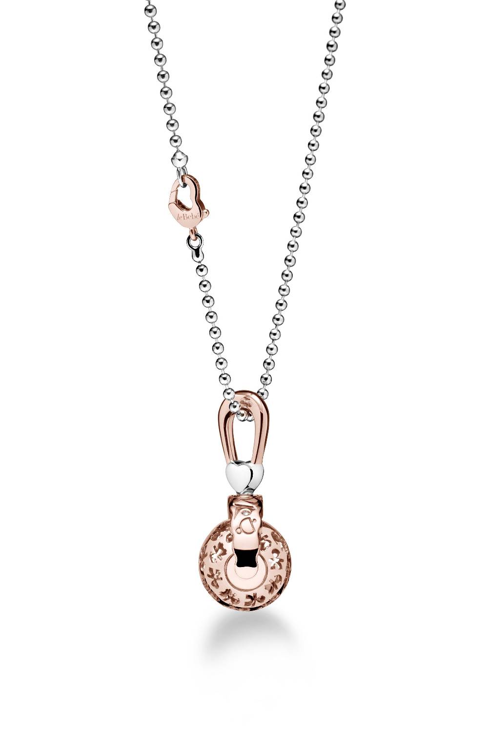 Le Bebé Collana Suonamore in argento placcato oro rosa con diamante Negozio