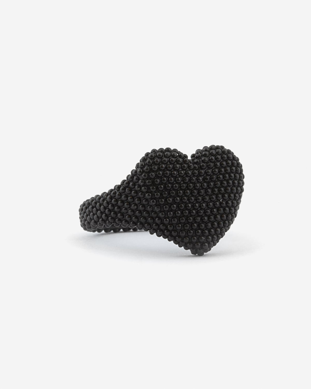 ﻿Nove25 ANELLO CHEVALIER CUORE PUNTINATO TOTAL BLACK Affare Del Giorno