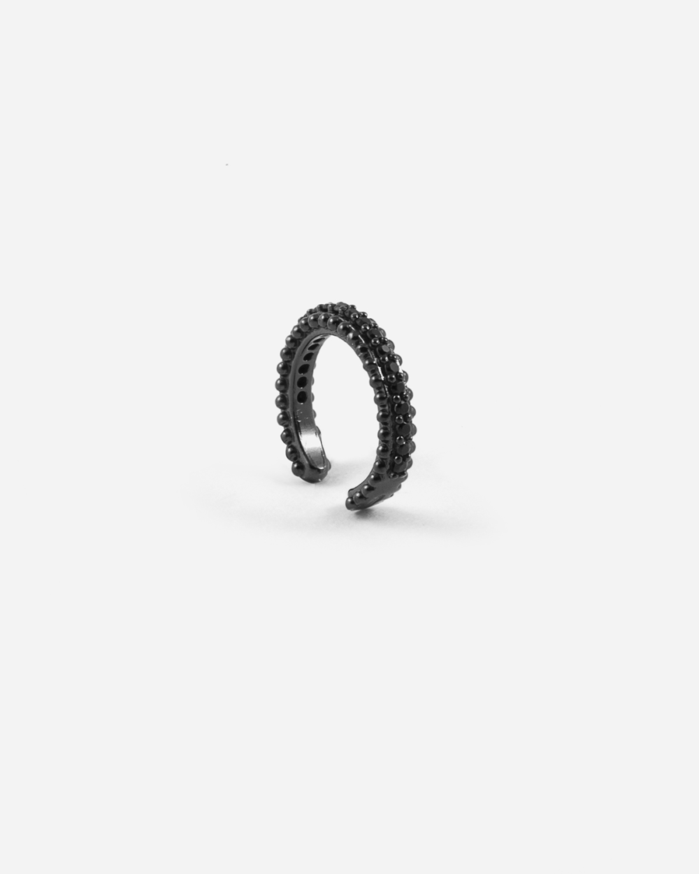 Nove25 EAR CUFF BLACK HANGER CON BRILLANTI NERI