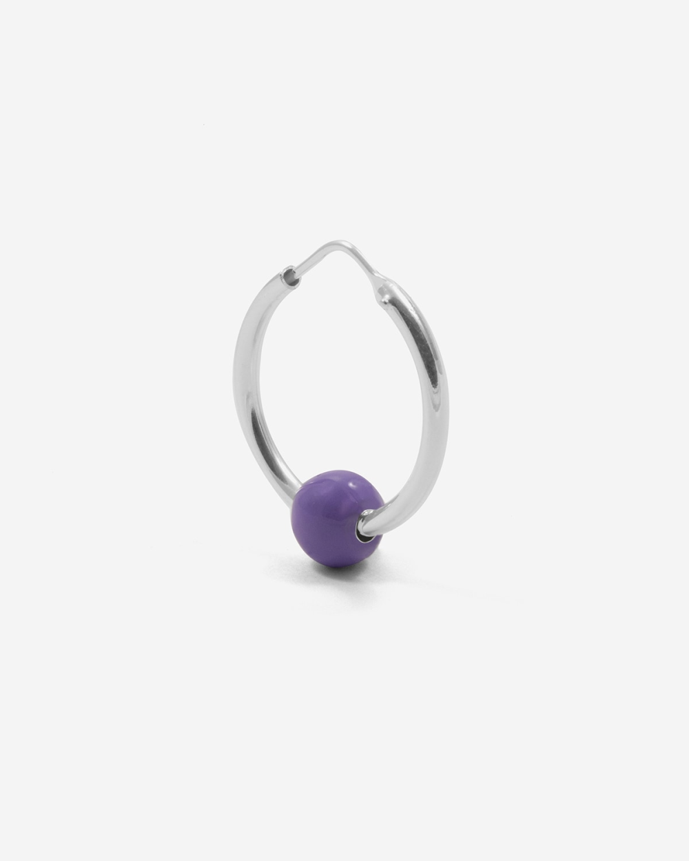 Nove25 ORECCHINO SINGOLO PIERCING SFERA SMALTO LILLA