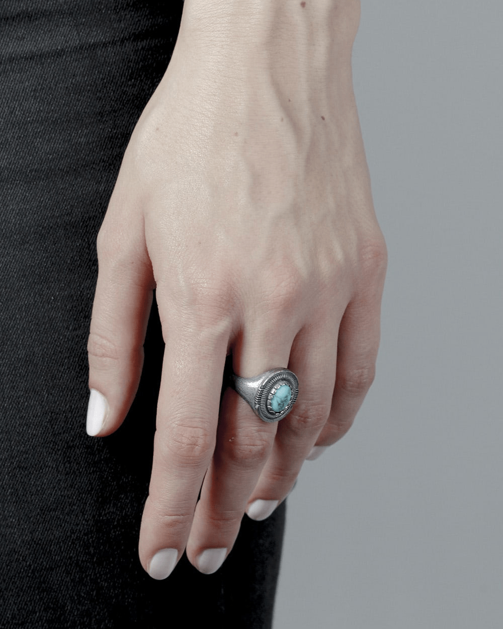 Nove25 ANELLO CHEVALIER SCUDO OVALE TURCHESE Shopping Online
