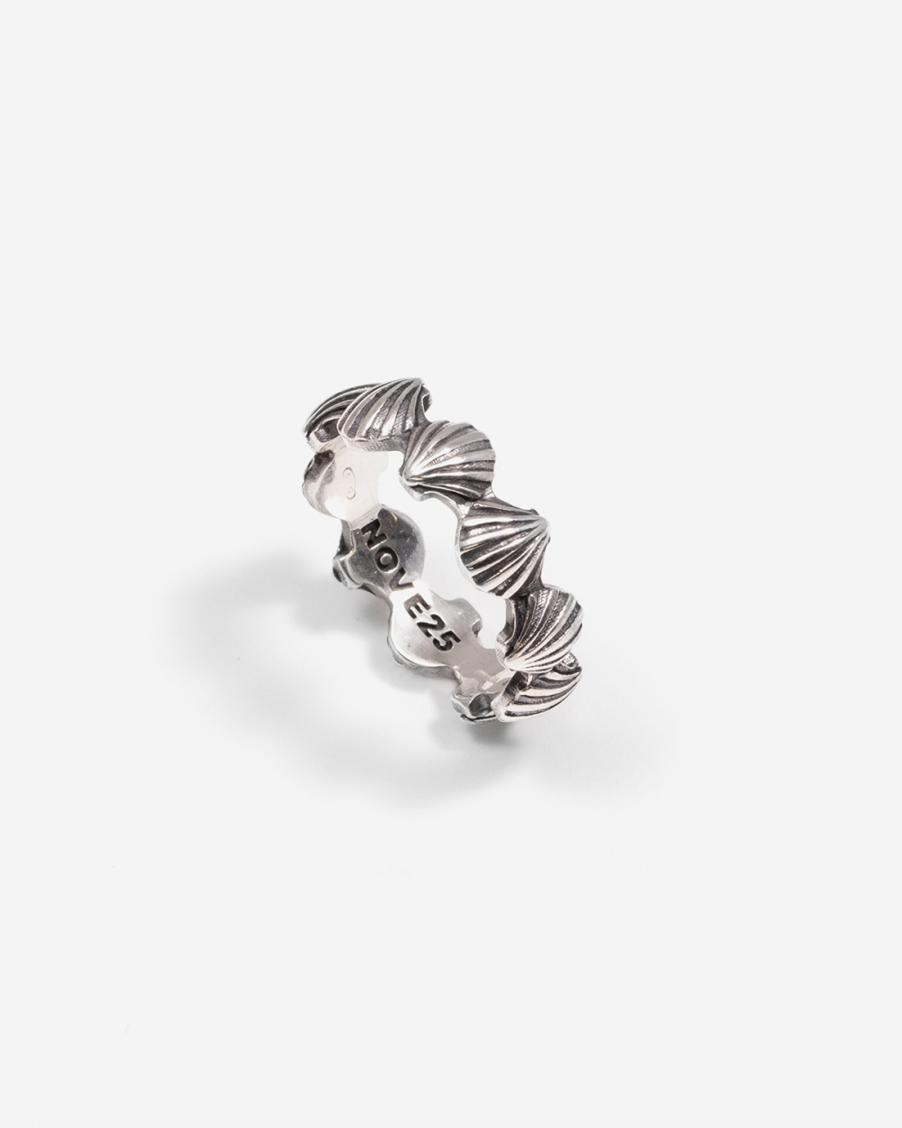 Nove25 ANELLO FEDE VENUS CON CONCHIGLIE IN ARGENTO