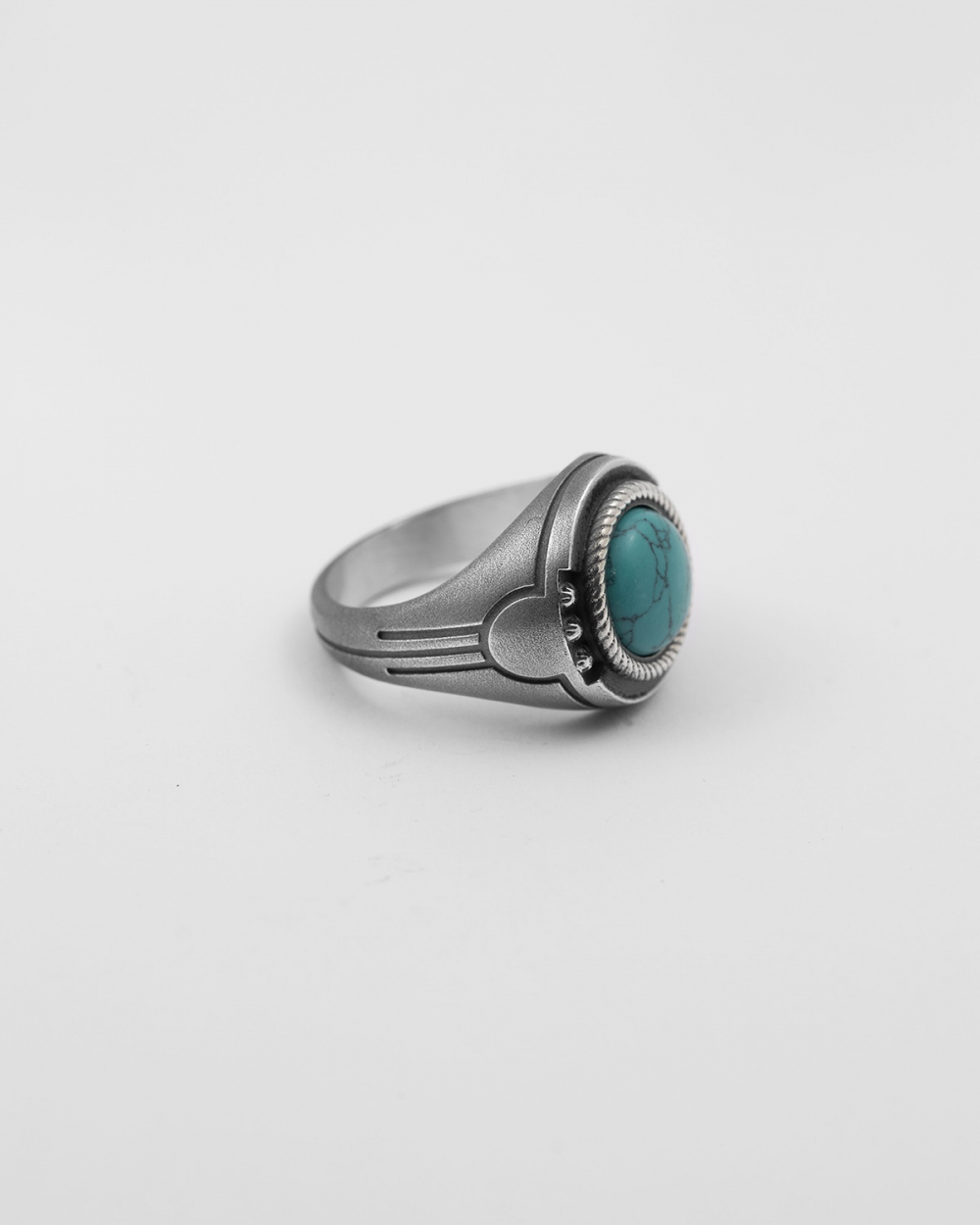 Nove25 ANELLO CHEVALIER FREGI GEOMETRICI TURCHESE Convenienza