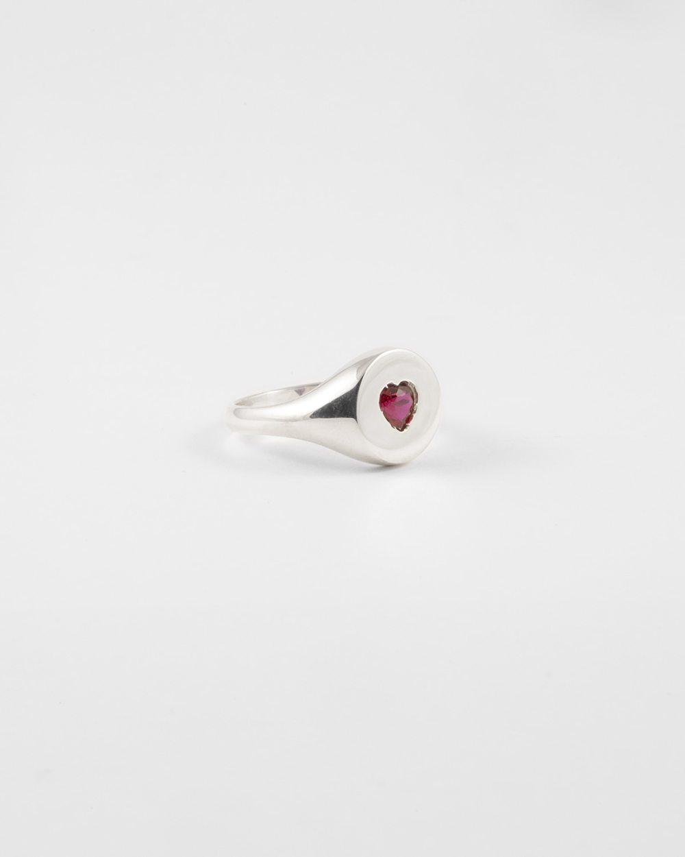 Nove25 ANELLO CHEVALIER LOVE PROMISE IN ARGENTO CON BRILLANTE A CUORE Pezzi Unici