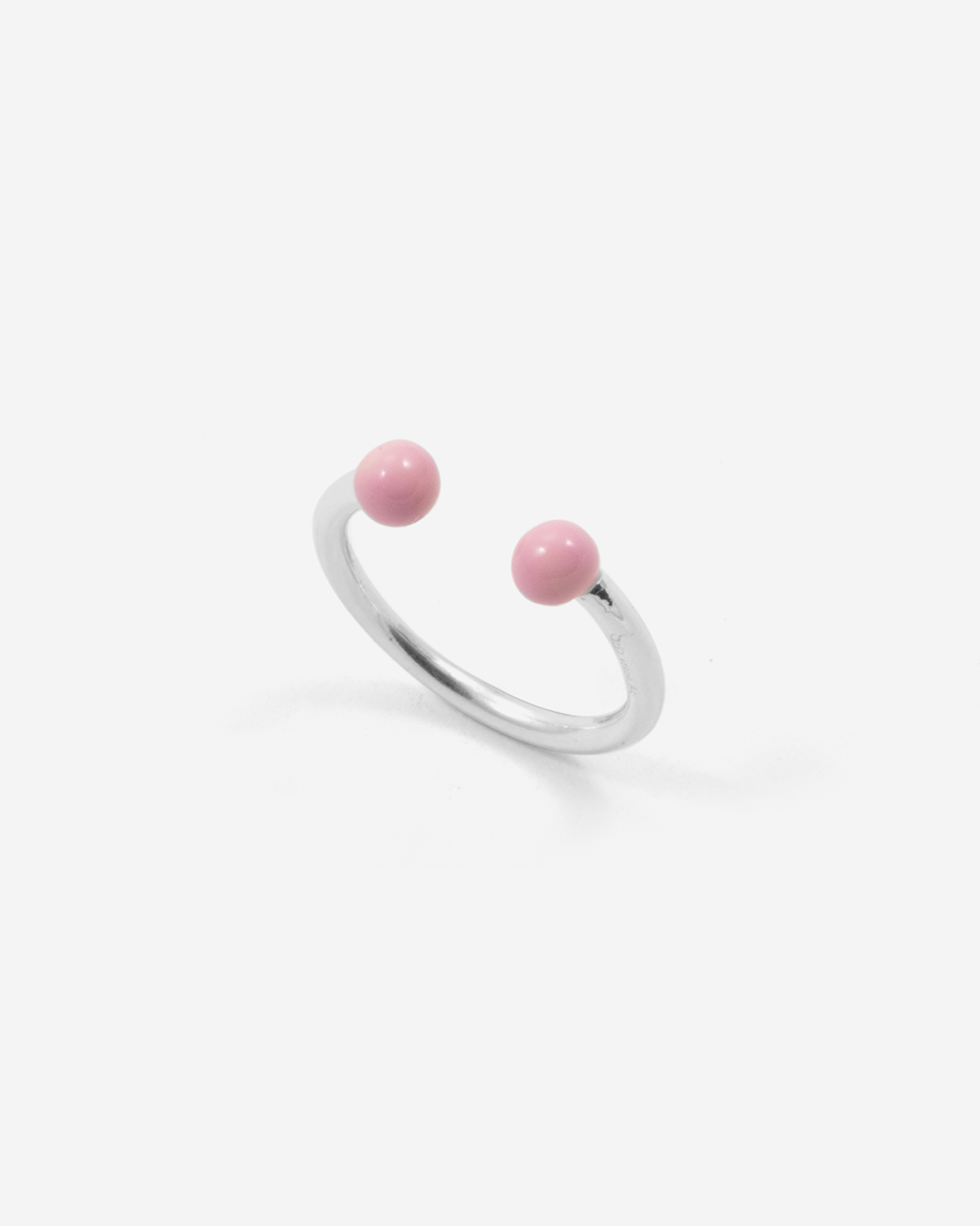 Nove25 ANELLO PIERCING SFERE GRANDE ROSA