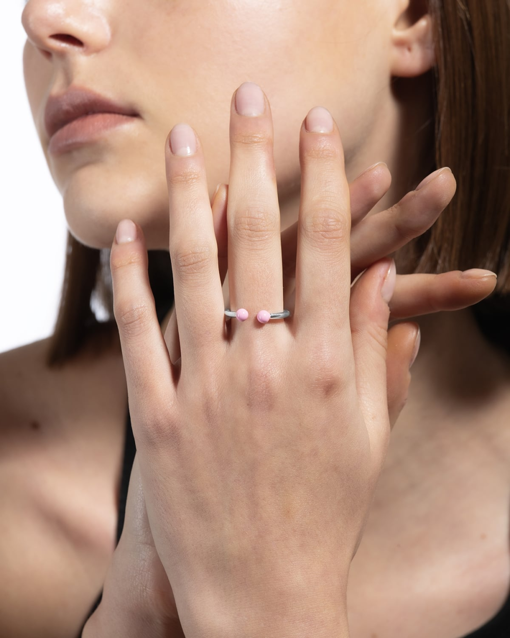 Nove25 ANELLO PIERCING SFERE GRANDE ROSA Promozione Limitata