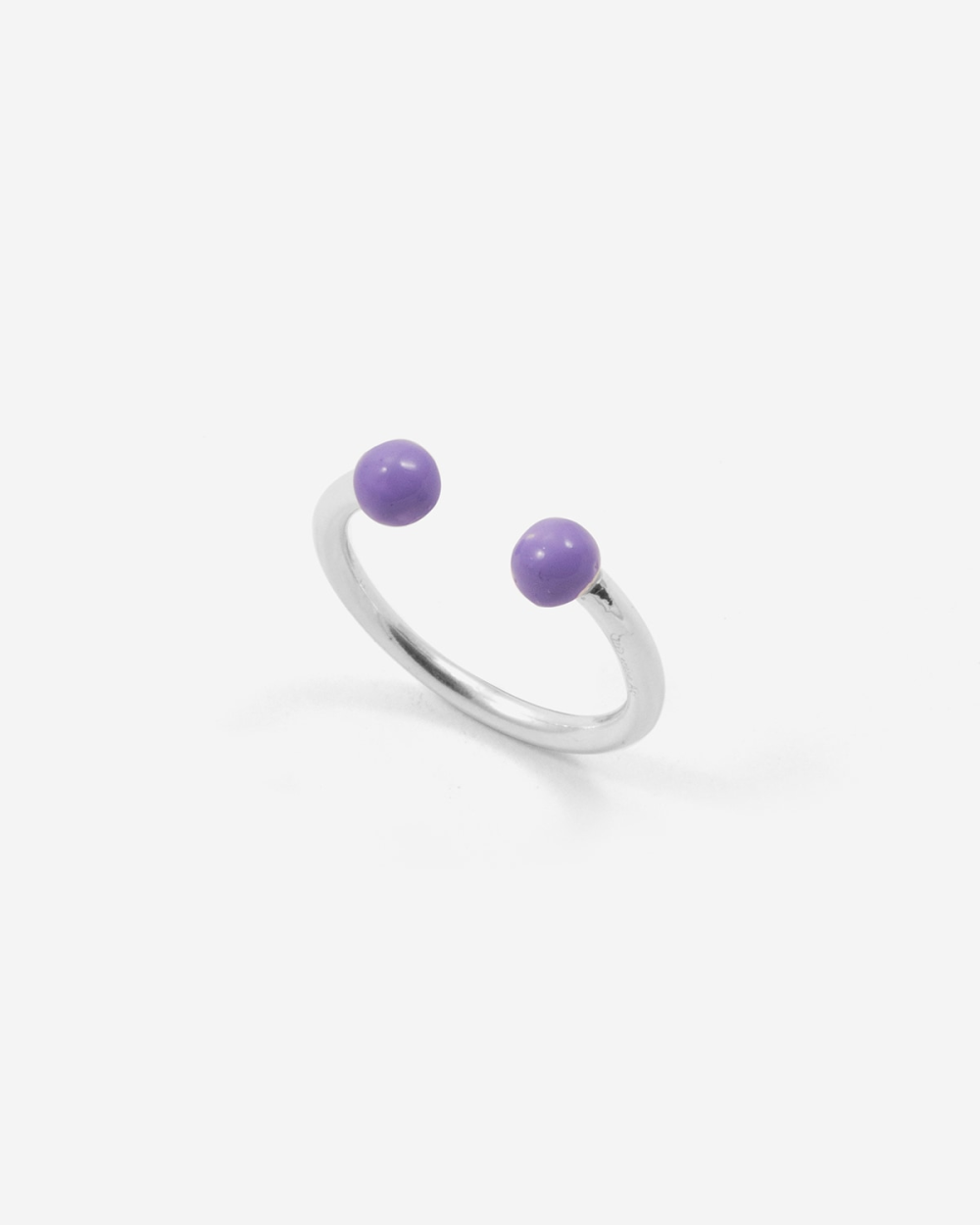 Nove25 ANELLO PIERCING SFERE GRANDE LILLA