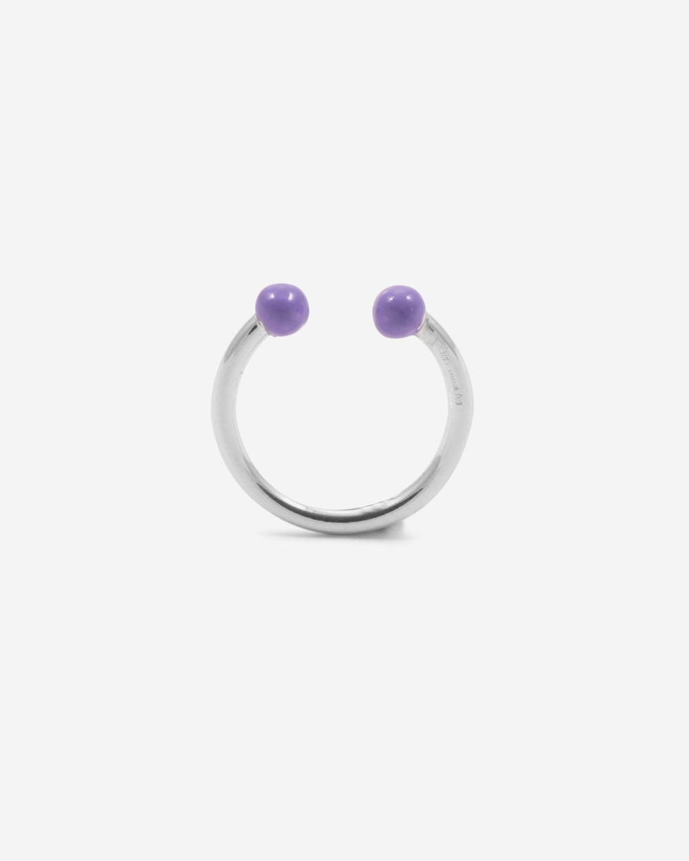 Nove25 ANELLO PIERCING SFERE GRANDE LILLA Shopping Online