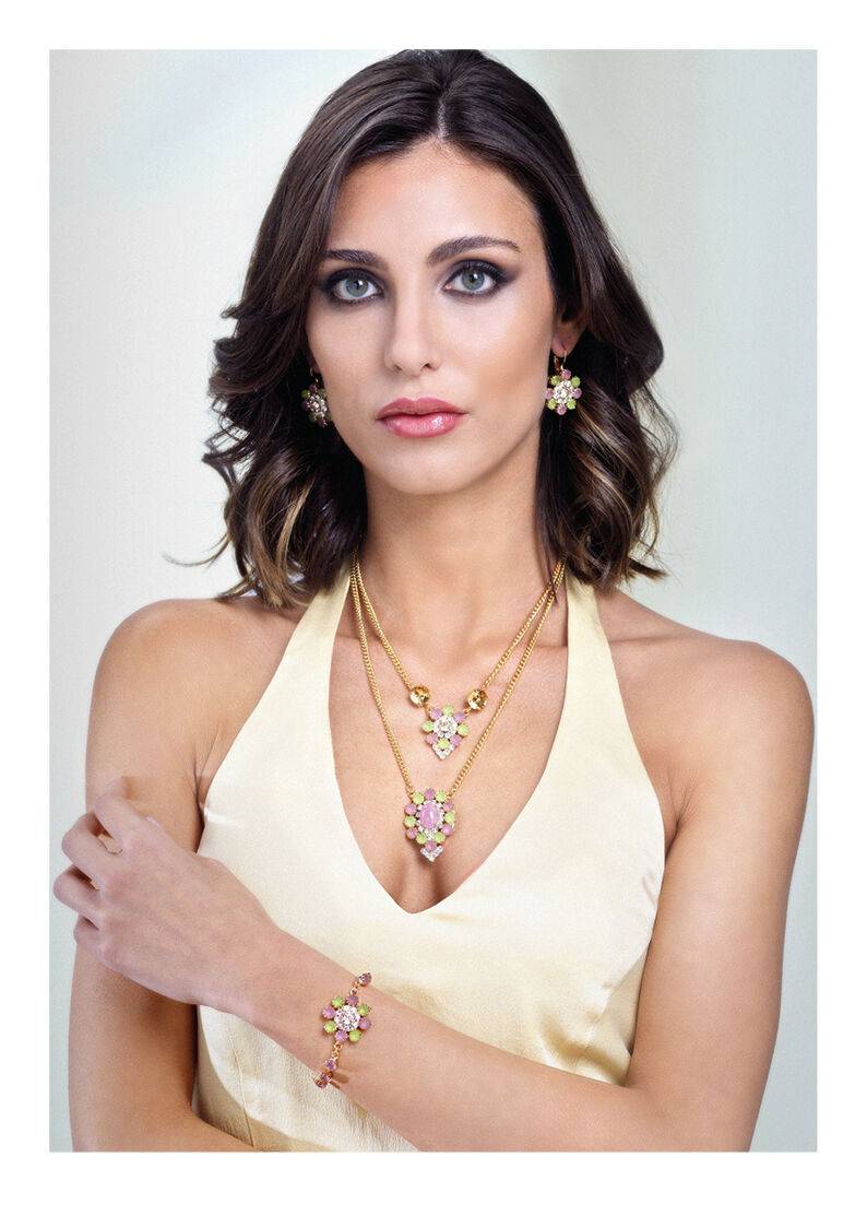 Ottaviani Collana dorata con cristalli Sconto