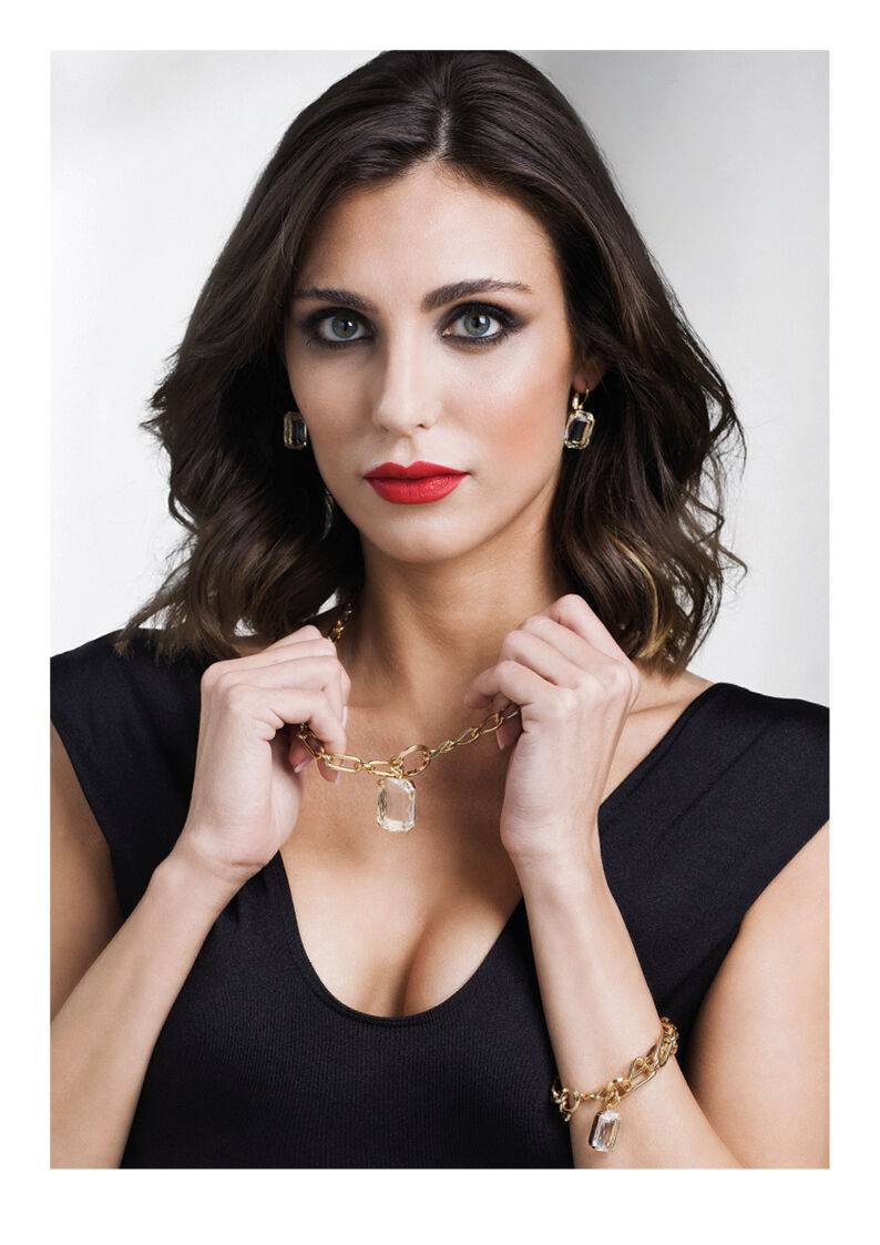Ottaviani Bracciale dorato con cristallo Economico