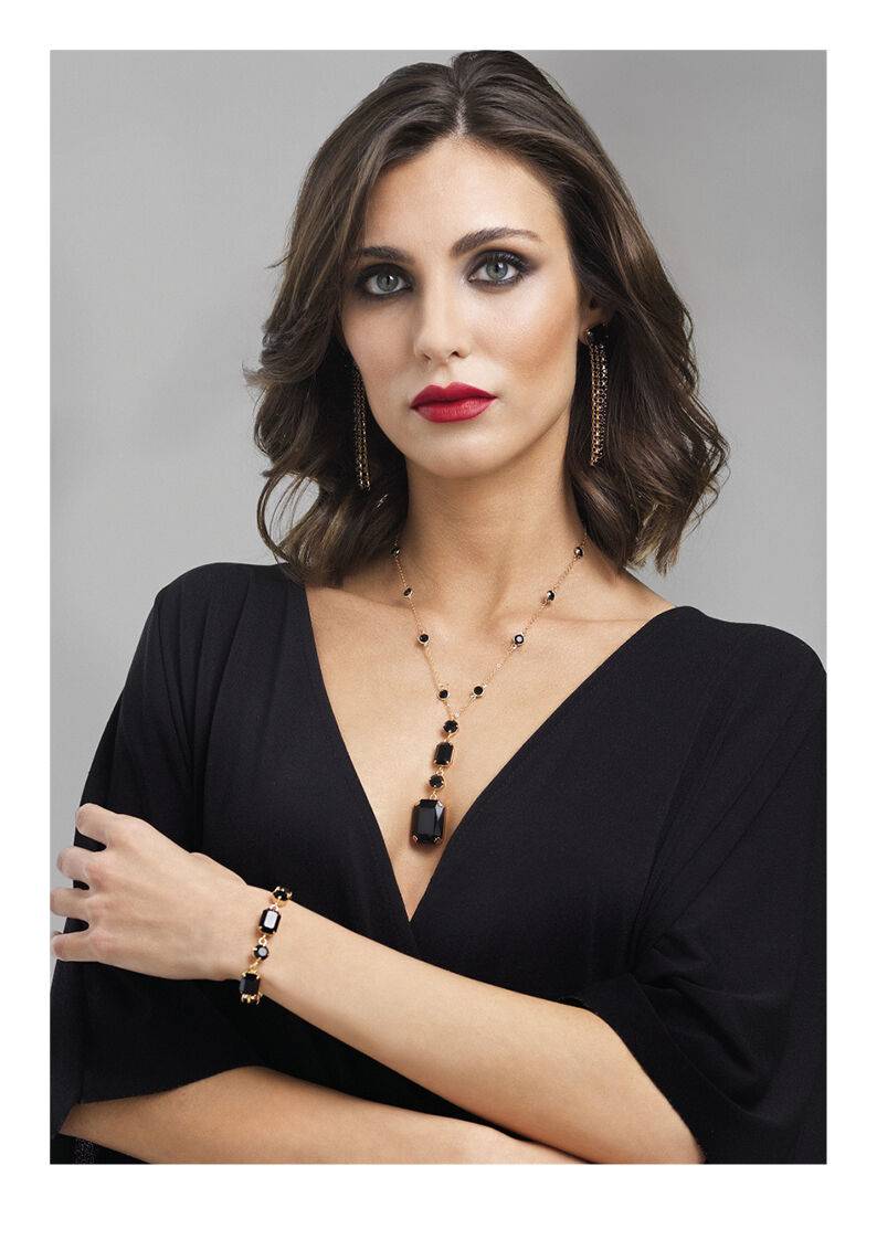 Ottaviani Bracciale dorato con cristalli Moda