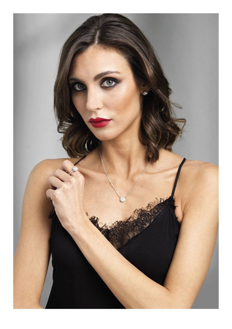 Ottaviani Orecchini rodiati con cubic zirconia Nuovo