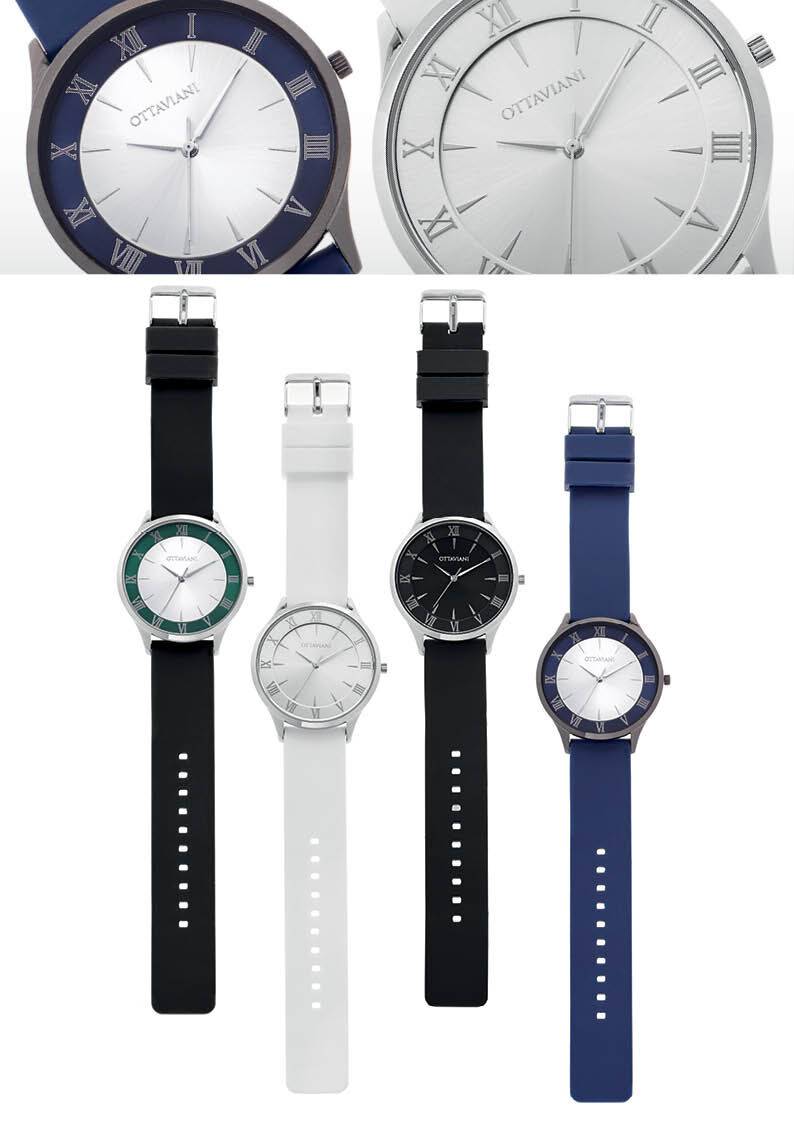 Ottaviani Quarzo silicone silver nero Spedizione Gratuita