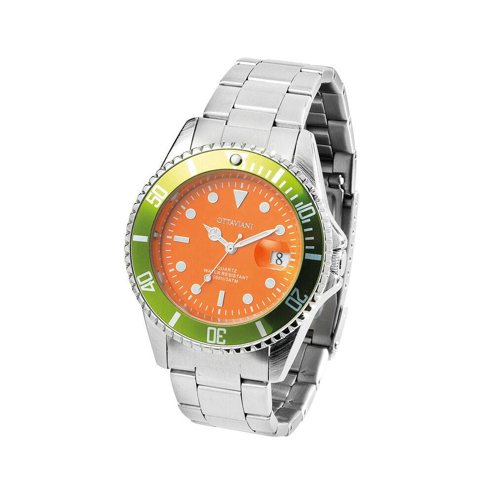 Ottaviani Quarzo arancione e bracciale metallo Promozione Limitata