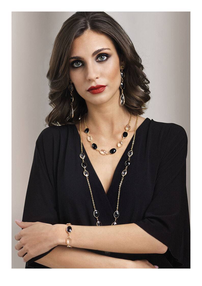 Ottaviani Bracciale dorato con cristalli In Saldo