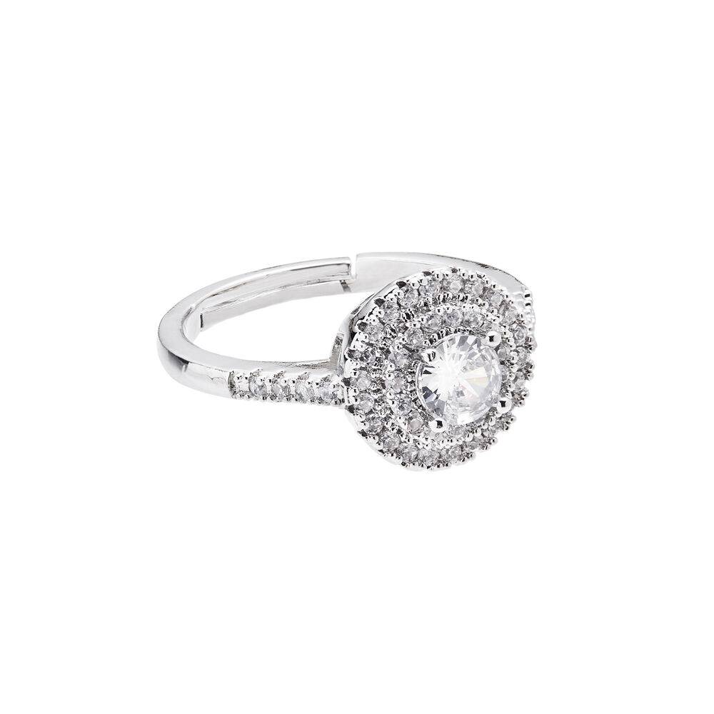 Ottaviani Anello rodiato con cubic zirconia