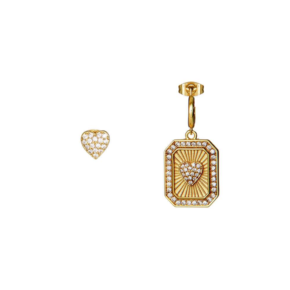 Ottaviani Orecchini dorati con cubic zirconia