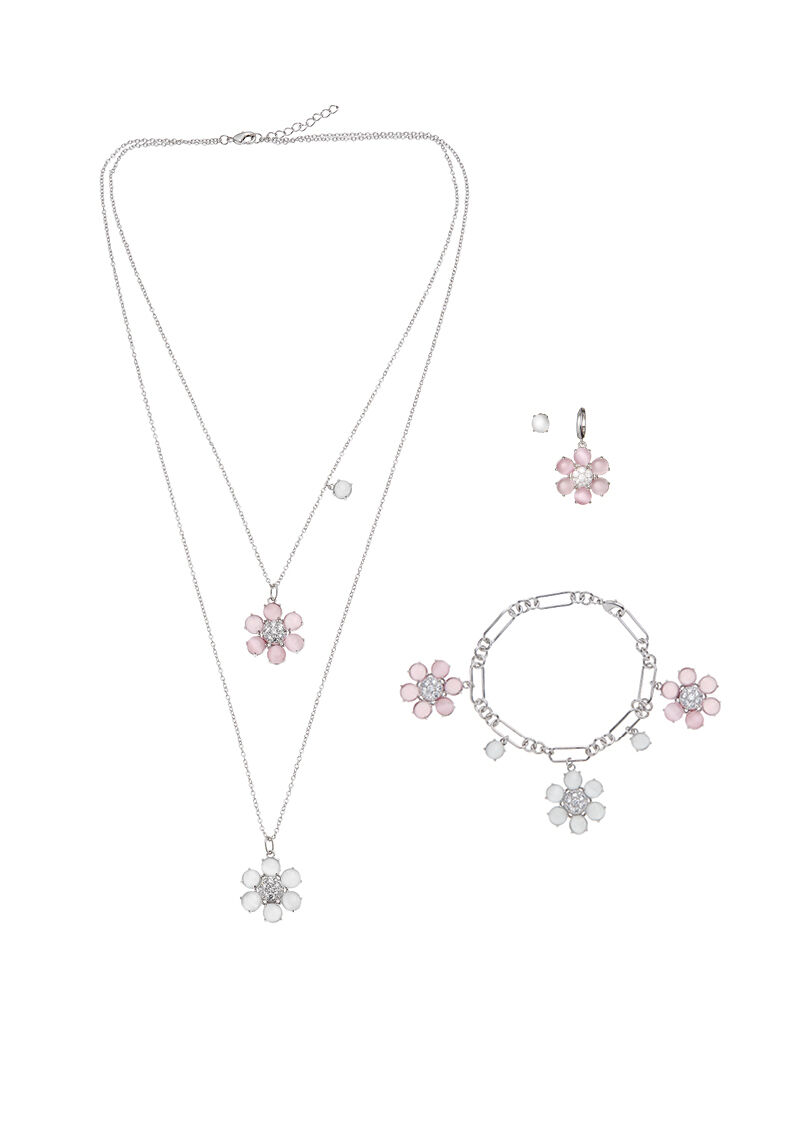 Ottaviani Bracciale rodiato con cubic zirconia e resina Nuova