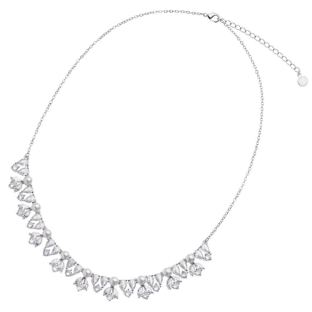 Ottaviani Collana rodiata con cubic zirconia e perle 2025