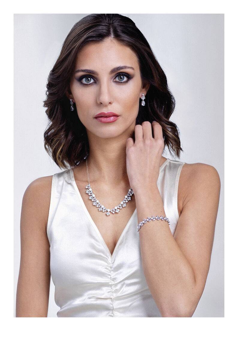 Ottaviani Collana rodiata con cubic zirconia e perle 2025