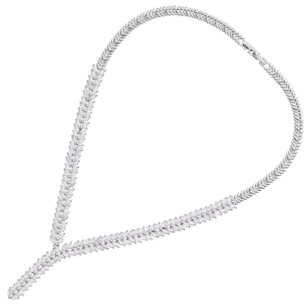 Ottaviani Collana rodiata con cubic zirconia Vendita