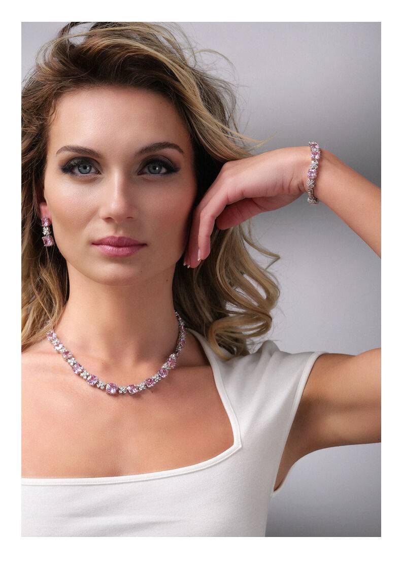 Ottaviani Collana rodiata con cubic zirconia Spedizione Gratuita