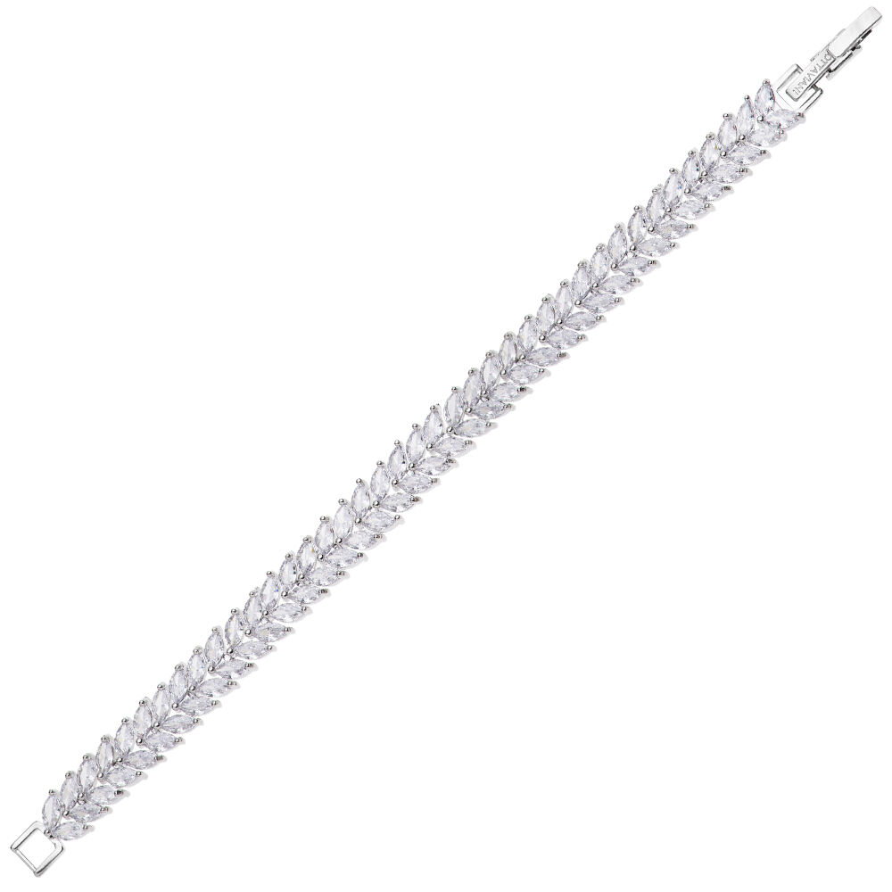 Ottaviani Bracciale rodiato con cubic zirconia
