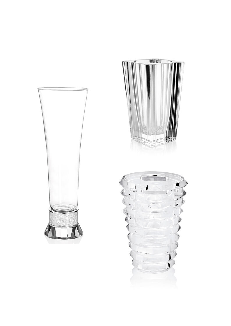 Ottaviani Vaso in cristallo cm14x4xh.20.5 Negozio