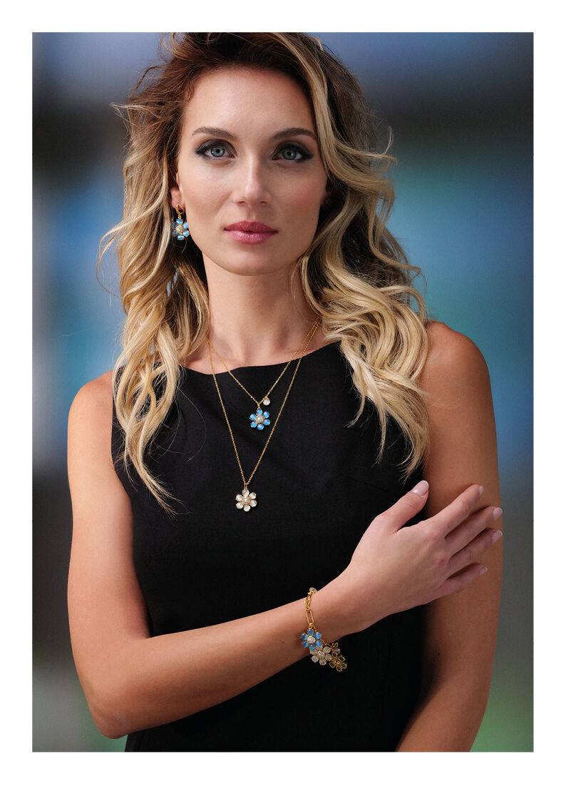 Ottaviani Bracciale dorato con cubic zirconia e resina Acquista Ora