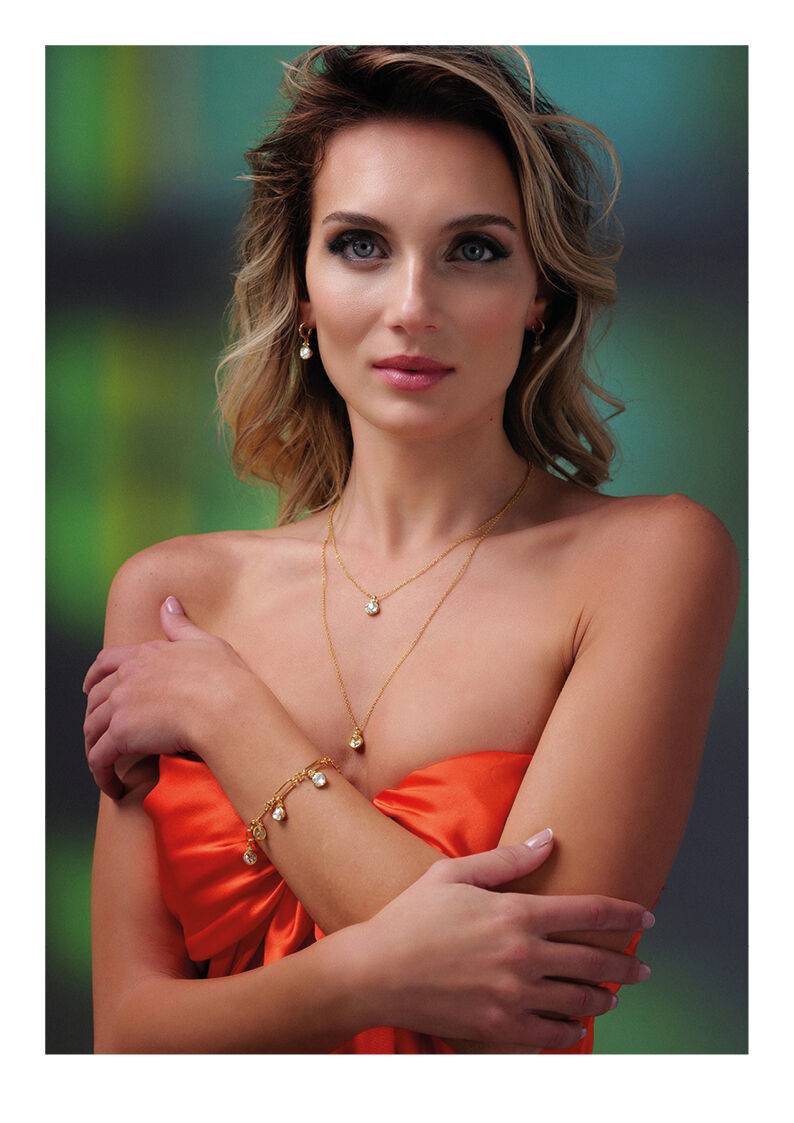 Ottaviani Bracciale dorato con cubic zirconia e m.perla Affare Del Giorno