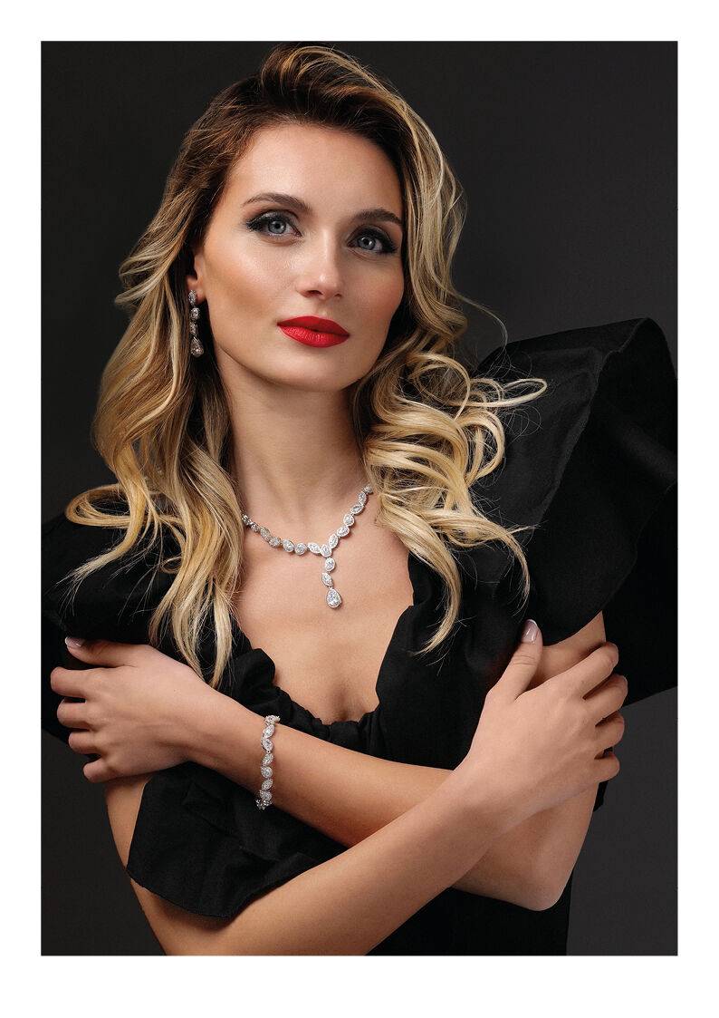 Ottaviani Orecchini rodiati con cubic zirconia Sottocosto