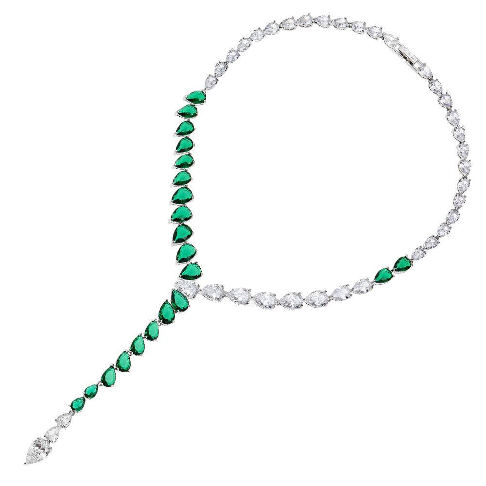 Ottaviani Collana rodiata con cubic zirconia Sconto