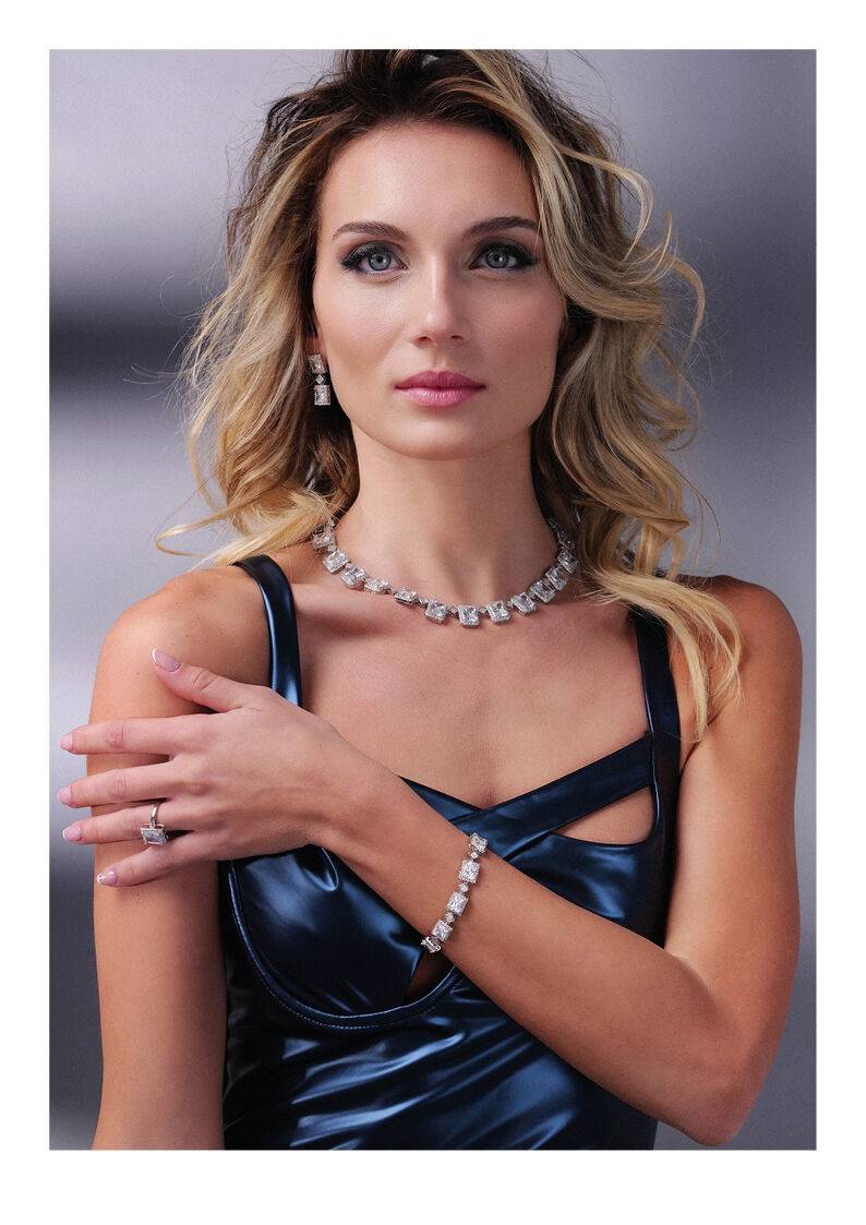 Ottaviani Collana rodiata con cubic zirconia Vendita Calda