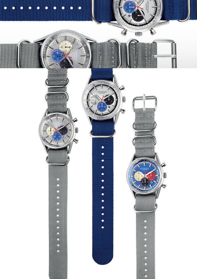 Ottaviani Cronografo blu/grigio cursori colorati Promozione Limitata