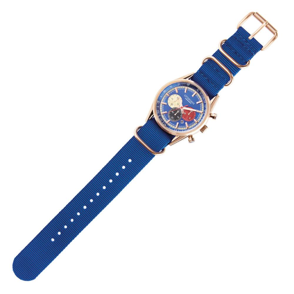 Ottaviani Cronografo blu e rose gold cursori colorati
