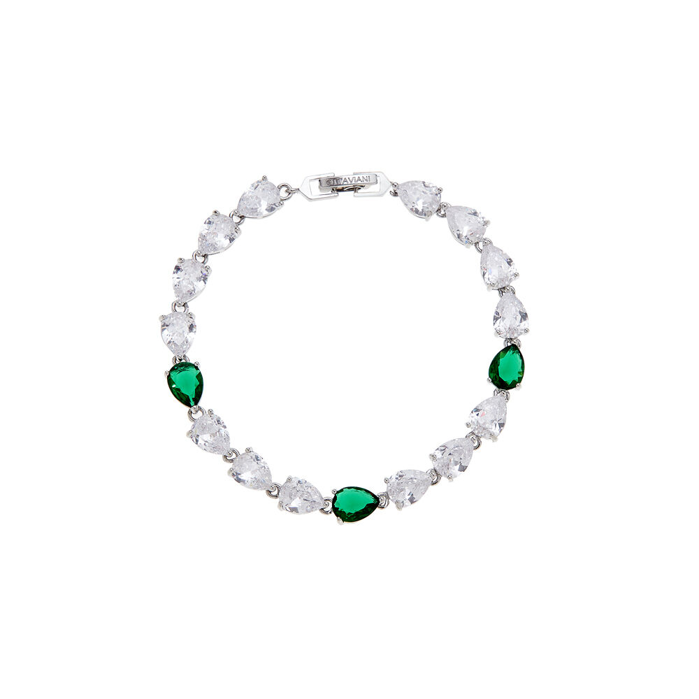Ottaviani Bracciale rodiato con cubic zirconia