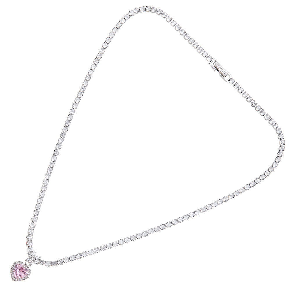 Ottaviani Collana rodiata con cubic zirconia