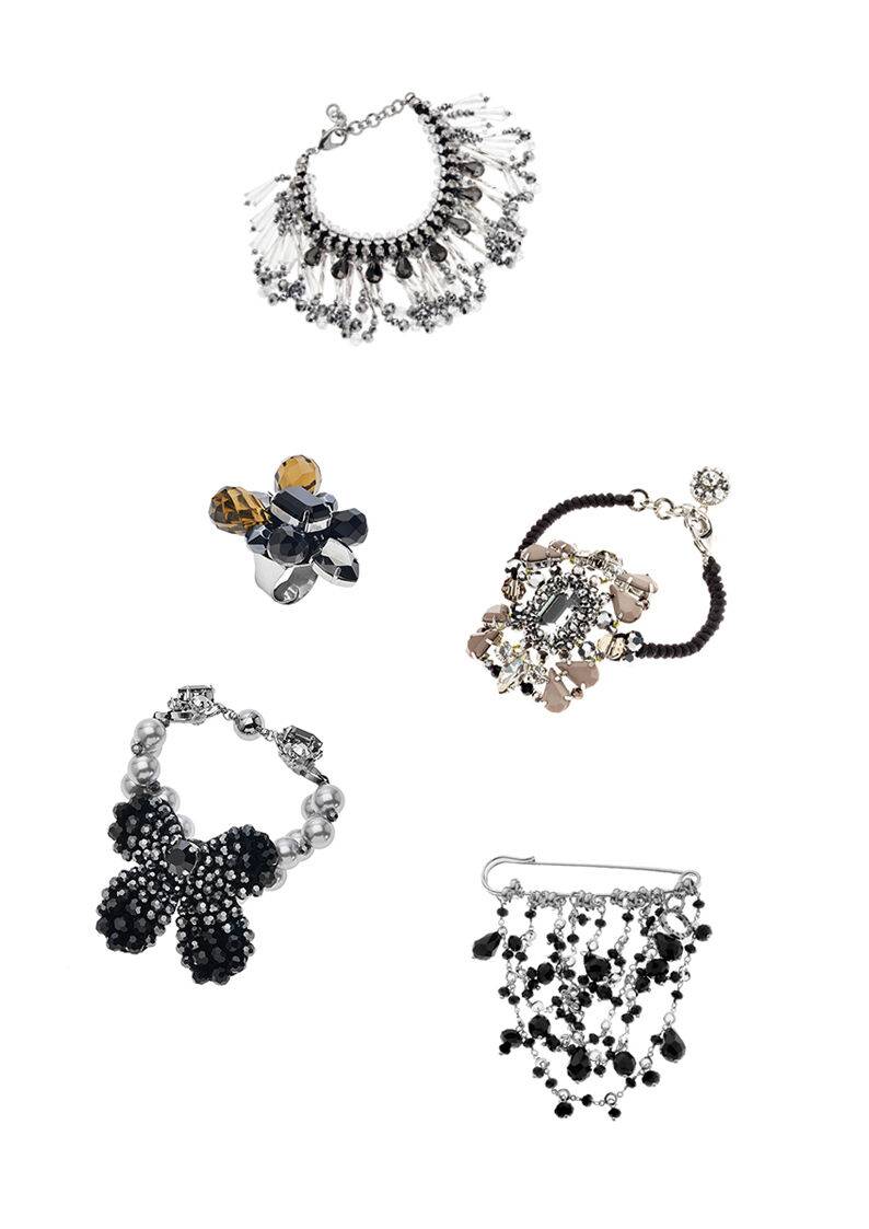 Ottaviani Bracciale con cristalli strass e perline Outlet