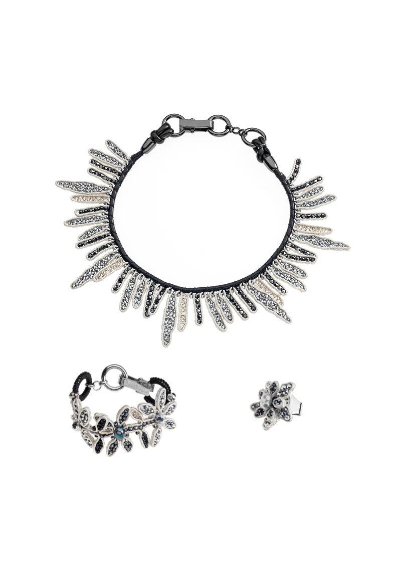 Ottaviani Bracciale con cristalli e perline In Vendita