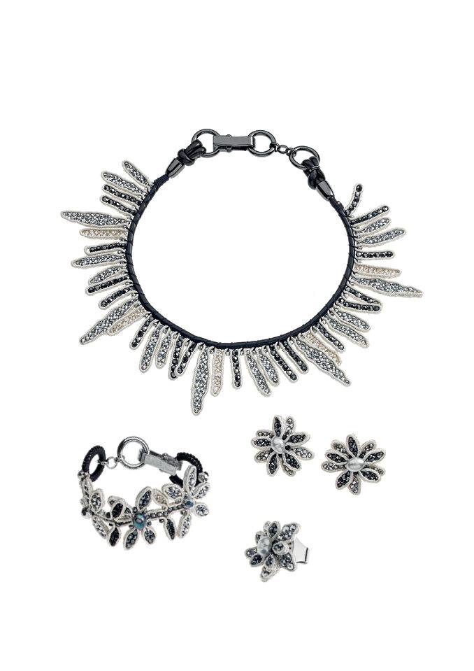 Ottaviani Bracciale con cristalli e perline In Vendita
